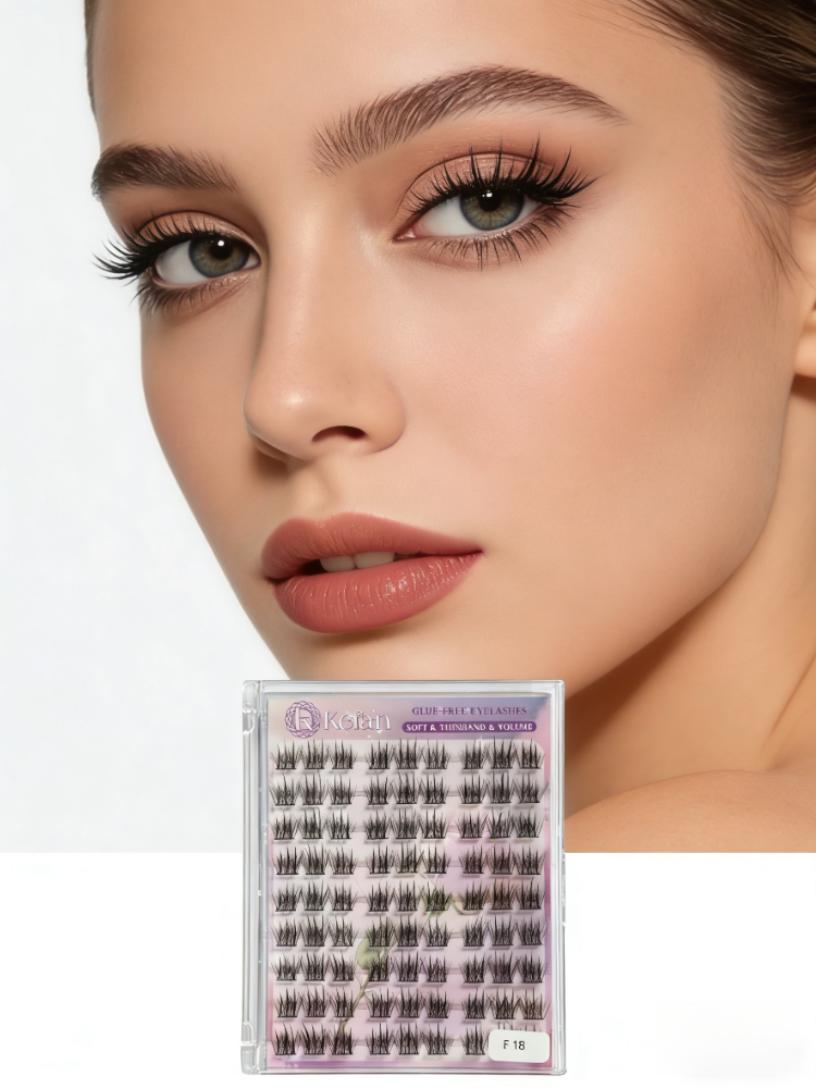 Wholesale Reusable Self Adhesive Eyelashes Natural Look Daily Makeup Fake Lashes