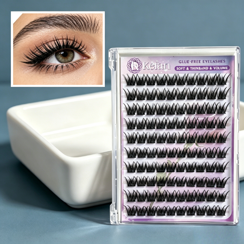 Wholesale Reusable Self Adhesive Eyelashes Natural Look Daily Makeup Fake Lashes