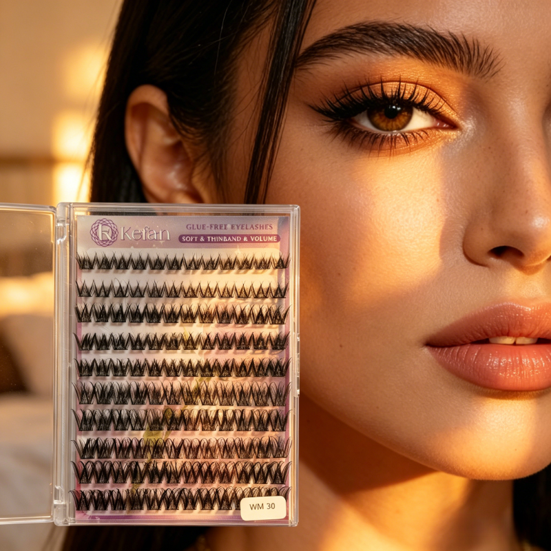 Wholesale Reusable Self Adhesive Eyelashes Natural Look Daily Makeup Fake Lashes