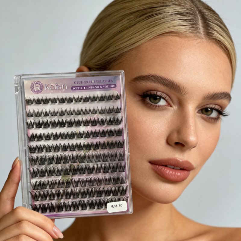 Wholesale Reusable Self Adhesive Eyelashes Natural Look Daily Makeup Fake Lashes