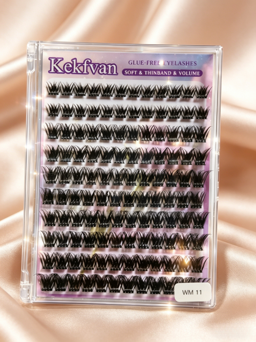 Wholesale No-Glue False Eyelashes, Sweatproof & Waterproof, Long-Lasting Self-Adhesive Segmented Natural Faux Lashes