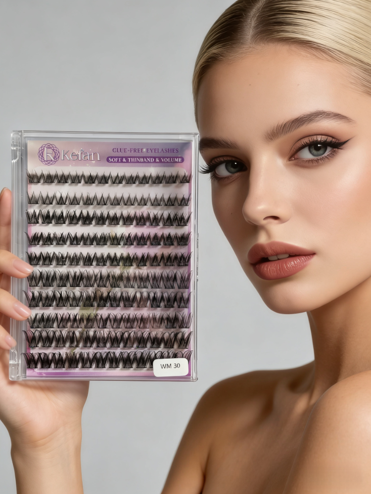 Wholesale Reusable Self Adhesive Eyelashes Natural Look Daily Makeup Fake Lashes