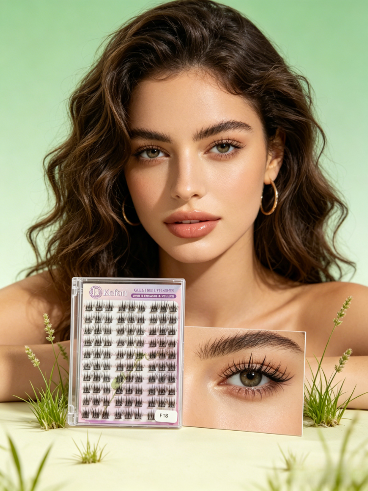 Wholesale Reusable Self Adhesive Eyelashes Natural Look Daily Makeup Fake Lashes