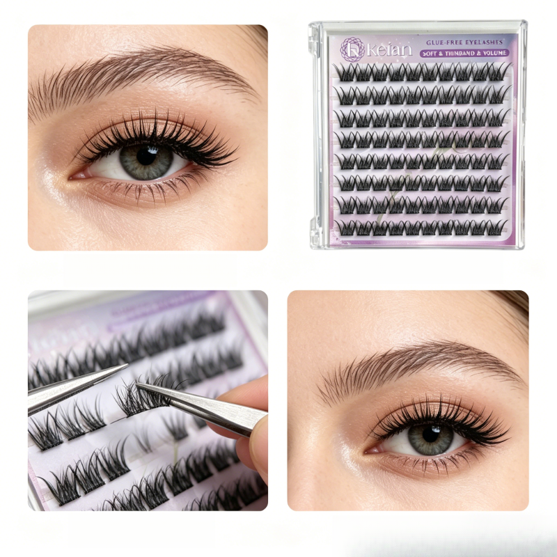 Wholesale Reusable Self Adhesive Eyelashes Natural Look Daily Makeup Fake Lashes